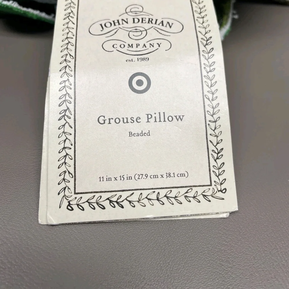 John Derian Grouse Bird Decorative Pillow - Picture 2 of 3